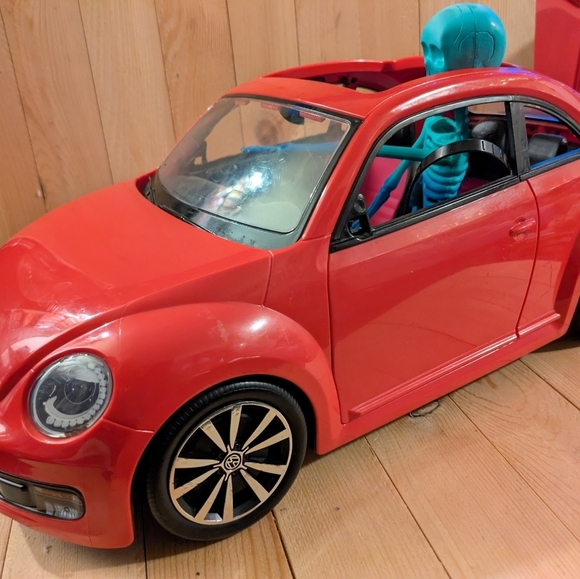 Red Toy Car with Skeleton Driver - Picture 1 of 10
